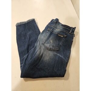 Rock & Republic Kendall Jeans Womens Size 16 Stretch Raw Hem Distressed (A1296)